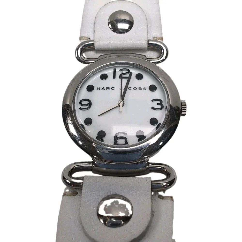 Marc by Marc Jacobs Molly Watch MBM1000 White Leather Strap w/ Box & Booklet
